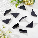 60Pcs 6 Style Plastic Triangle Corner Protector, Guards Cover Cushion, for Ceramic, Glass, Metal Sheet Transportation Protection, Black, 24.5x50x5~13.5mm, 10pcs/style