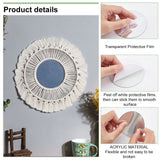 Acrylic Self Adhesive Mirror Wall Stickers, Mirror Tiles, Flat Round, Mixed Color, 20~75x0.8~1.5mm, 100pcs/box