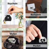 Pocket Hug Token Long Distance Relationship Keepsake Keychain Making Kit, Including PU Leather Holder Case Keychain Findings, 201 Stainless Steel Commemorative Inspirational Coins, Palm, 105x47x1.3mm