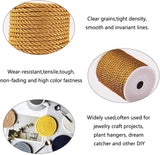 Polyester Cord, Twisted Cord, Dark Goldenrod, 5mm, about 18~19yards/roll(16.4m~17.3m/roll)