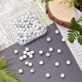 Natural Howlite Beads Strands, Round, 8mm, Hole: 1mm, about 120~125pcs/box