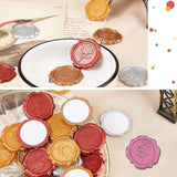 25Pcs Adhesive Wax Seal Stickers, Envelope Seal Decoration, For Craft Scrapbook DIY Gift, Old Rose, Flower, 30mm