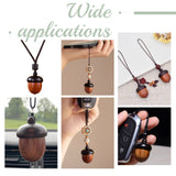 Disconnectable Ebony Wood Pendants, for Key Chain and Car Pendant Decorations, Acorns, Camel, 31x22mm, Hole: 1.4mm