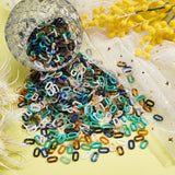 960Pcs 8 Colors Acrylic Linking Rings, Quick Link Connectors, For Jewelry Cable Chains Making, Imitation Gemstone Style, Oval, Mixed Color, 14x8.5x2.5mm, Inner Diameter: 9x3mm, 120pcs/color