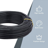 Round Aluminum Wire, for Jewelry Making, Black, 12 Gauge, 2.0mm, about 180.44 Feet(55m)/500g