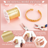 1 Roll Round Copper Wire, for Jewelry Making, Light Gold, 0.3mm, about 492.13 Feet(150m)/Roll