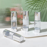 Plastic Portable Refillable Bottles, Travel Spray Bottle, Silver, 11.2x3.2cm, Capacity: 30ml(1.01fl. oz)