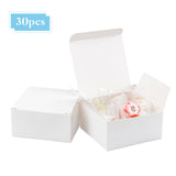 Foldable Creative Kraft Paper Box, Wedding Favor Boxes, Favour Box, Paper Gift Box, Rectangle, White, 8x8x4cm