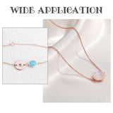 3Pcs 3 Style 925 Sterling Silver Chain Extender, Cable Chains with Spring Ring Clasps for End Chains, Rose Gold, 32~81mm, 1Pc/style