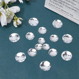 45Pcs 3 Styles Self-Adhesive Acrylic Rhinestone Stickers, for DIY Decoration and Crafts, Faceted, Half Round, Clear, 2~3x0.6cm, 15pcs/style