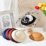 6Pcs 6 Colors EVA Cloth Teardrop Fascinator Hat Base for Millinery, Mixed Color, 160x135x40mm, 1pc/color