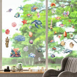 8 Sheets 8 Styles PVC Waterproof Wall Stickers, Self-Adhesive Decals, for Window or Stairway Home Decoration, Rectangle, Shell Shape, 200x145mm, about 1 sheet/style