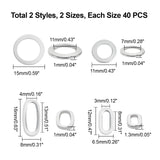 160Pcs 4 Styles 304 Stainless Steel Linking Rings, Stainless Steel Color, 40pcs/style