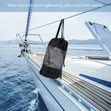 Polyester Drawstring Bags, Windproof Storage Bags for Boat Kayak, Black, 54.5x23.5cm