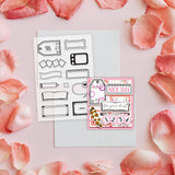 Custom PVC Plastic Clear Stamps, for DIY Scrapbooking, Photo Album Decorative, Cards Making, Mixed Shapes, 160x110x3mm