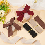 6Pcs 6 Colors Flat Faux Suede Fabric Ribbons, Polyester Ribbon for Clothing Accessories, Bow Making, with 6Pcs Metallic Wire Twist Ties, Mixed Color, 1-1/2 inch(37mm), about 1.09 Yards(1m)/pc, 1pc/color
