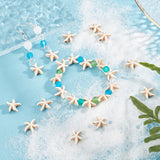 DIY Ocean Themed Stretchy Bracelet Making Kits, Including Starfish Synthetic Turquoise Beads, Strong Stretchy Beading Elastic Thread, 13.5~14x13.5~14x4.5mm, Hole: 1.5mm, about 144~160pcs/box