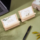 Rectangle Wood Name Card Holder, Business Card Holder, BurlyWood, Finished Product: 110x60x66mm, 2pcs/set