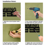 Fashion Wood Medal Hanger Holder, 2 Line Display Wall Rack, with Screws & Anchor Plug, Swimming Pattern, 150x400x7mm, Hole: 5mm