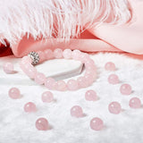 Natural Round Loose Gemstone Rose Quartz Beads Strands, 8mm, Hole: 1mm, about 44~48pcs/strand, 15 inch, 2strands/box