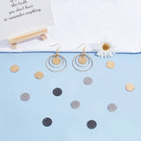 Vacuum Plating 304 Stainless Steel Charms, Textured, Laser Cut, Flat Round, Mixed Color, 15x0.8mm, Hole: 1.5mm, 30pcs/box