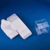 Transparent Plastic PVC Box Gift Packaging, Waterproof Folding Box, Square, Clear, 21.4x14x0.1cm, Box: 7x7x7cm