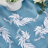 4Pcs 2 Style Leaf Computerized Embroidery Cloth Iron on/Sew on Patches, Costume Accessories, Appliques, White, 170x80x0.8mm, 2pcs/style