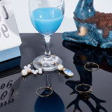 20Pcs Brass Hoop Earrings Findings, Wine Glass Charms Findings, Nickel Free, Golden, 29x25x0.7mm, 21 Gauge