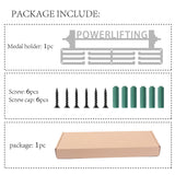 Fashion Iron Medal Hanger Holder Display Wall Rack, with Screws, Word POWERLIFTING, Platinum, 13.5x40cm