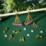 12Pcs 2 Style Clip-on Earring Findings, with 12Pcs TPE Plastic Pads, Golden, 17~19x6~13.5x5~9mm, Hole: 1~1.2mm, 6Pcs/style