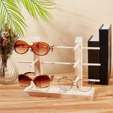 Wooden Eyeglasses Display Stands, 6 Sunglasses Showing Holder, for Business, Home, Bisque, Finished Product: 34.7x95x234mm