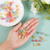 Transparent Acrylic Charms & Beads, AB Color Plated, Mixed Shapes, Mixed Color, 12x11mm, Hole: 1.6mm, 300g/bag