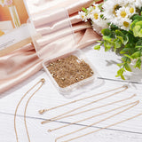 20Pcs Ion Plating(IP) 304 Stainless Steel Cable Chains Necklaces Set for Men Women, Golden, 17.72 inch(450mm)