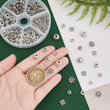 Tibetan Style Alloy Spacer Beads, Antique Silver, 12.5x10.5x1.8cm, 216pcs/box