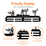 Sports Theme Iron Medal Hanger Holder Display Wall Rack, with Screws, Taekwondo Pattern, 150x400mm