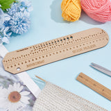 Wood Knitting Rulers, for Sock Making, BurlyWood, 31x7x0.3cm
