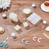 Resin Craft Tools, Including Transparency Acrylic Mats, Alloy Findings, Rubber Protectors, Stickers, for DIY Epoxy Resin, UV Resin Jewelry, Mixed Color, Mat: 40x30x0.6cm