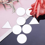Acrylic Self Adhesive Mirror Wall Stickers, For Mirror Wall Decorations, Mixed Shapes, Silver, 110x70x30mm, 150pcs/box