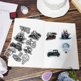 Custom PVC Plastic Clear Stamps, for DIY Scrapbooking, Photo Album Decorative, Cards Making, Stamp Sheets, Film Frame, Vehicle, 160x110x3mm