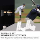 Acrylic Displays Stand, with Iron Screw and Plastic Finding, for Baseball Bat, Ghost White, 9.6x9x4.5cm, Slot: 3~5.7cm, about 10pcs/set
