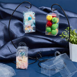 Transparent Plastic Gift Boxes, Rectangle, Clear, 3.7x3.7x7cm