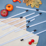 Plastic Reusable Cling Film Slide Cutter, for Food Wrap, Aluminum Foil and Wax Paper, Film Dispenser, Cornflower Blue, 330x9.5x14mm