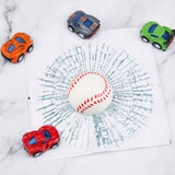 Resin 3D Baseball PVC Waterproof Car Stickers, Self-Adhesive Decals, for Vehicle Decoration, WhiteSmoke, 180x180x30mm, Sticker: 170x170mm