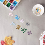 Plastic Paillette Beads, Semi-cupped Sequins Beads, Center Hole, Mixed Color, 4x0.5mm, Hole: 1mm, 60g/box, 5x0.5mm, Hole: 1mm, 60g/box