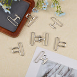 Alloy Snap Lock Clasps, Garment Clasps Findings, Platinum, 55x45x8mm, 8pcs