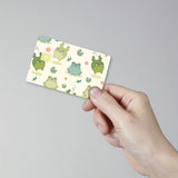 PVC Plastic Waterproof Card Stickers, Self-adhesion Card Skin for Bank Card Decor, Rectangle, Frog, 186.3x137.3mm