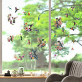 8 Sheets 8 Styles PVC Waterproof Wall Stickers, Self-Adhesive Decals, for Window or Stairway Home Decoration, Rectangle, Bird, 200x145mm, about 1 sheets/style