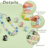 20Pcs 5 Colors Cat Silicone Beads, DIY Nursing Necklaces and Bracelets Making, Chewing Pendants For Teethers, Mixed Color, 29x21x9.5mm, Hole: 2mm, 4pcs/color