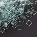 Transparent Glass Cabochons, Mosaic Tiles, for Home Decoration or DIY Crafts, Square, Clear, 10x10x2.7mm, 280g/box
