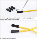Alloy Aglets for Shoelaces, Shoelace Tips Head, with Iron Screw, Mixed Color, 24.5x6.5x6mm, Hole: 4.5mm, 24sets/box